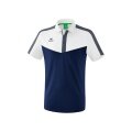 Erima Sport Polo Squad (100% Polyester) white/navy blue Men