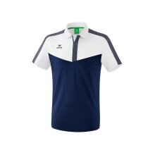 Erima Sport Polo Squad (100% Polyester) white/navy blue Men