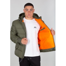 Alpha Industries Winter Jacket Hooded Puffer Alpha FD dark green Men