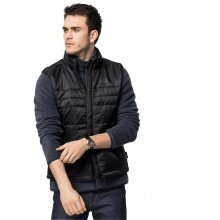 Jack Wolfskin Argon Insulated Vest (very warm, lightweight, PFC-free) black Men