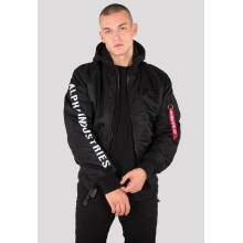 Alpha Industries Flight Jacket MA-1 D-Tec SE (Special Edition) - windproof, water-repellent - black/reflective Men