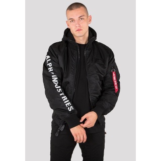 Alpha Industries Flight Jacket MA-1 D-Tec SE (Special Edition) - windproof, water-repellent - black/reflective Men