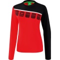 Erima Sport Long Sleeve Shirt 5C (100% Polyester) Red/Black Women