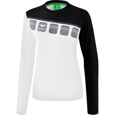 Erima Sport Long Sleeve Shirt 5C (100% Polyester) White/Black Women