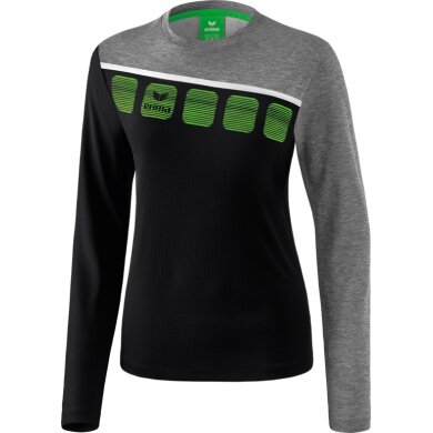 Erima Sport Long Sleeve Shirt 5C (100% Polyester) black/grey Women