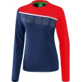 Erima Sport Long Sleeve Shirt 5C (100% Polyester) Navy Blue/Red Women