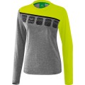 Erima Sport Long-sleeved Shirt 5C (100% Polyester) grey/lime Women