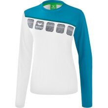 Erima Sport Long Sleeve Shirt 5C (100% Polyester) white/blue Women