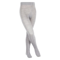 Falke Tights Cable - warming cotton-wool blend - grey Kids