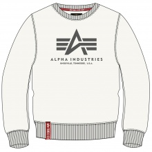 Alpha Industries Pullover Basic (Cotton) Sweater jet stream white Men