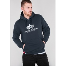 Alpha Industries Hoodie Basic Logo navy blue/white Men