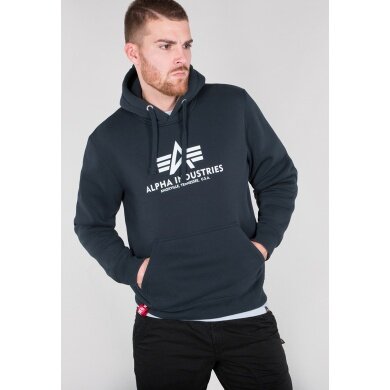 Alpha Industries Hoodie Basic Logo navy blue/white Men