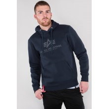 Alpha Industries Hoodie Basic Logo Dark Blue/Grey Men