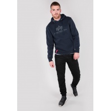 Alpha Industries Hoodie Basic Logo Dark Blue/Grey Men