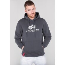 Alpha Industries Hoodie Basic Logo grey/white Men