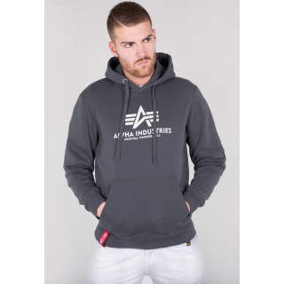 Alpha Industries Hoodie Basic Logo grey/white Men