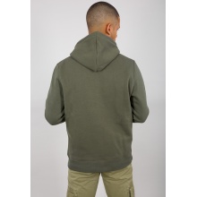 Alpha Industries Hoodie Basic Logo in Olive Green for Men