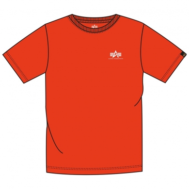 Alpha Industries Tshirt Basic T Small Logo (Cotton) atomic red Men