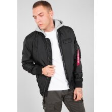 Alpha Industries Flight Jacket MA-1 TT with Hood Black/Grey Men