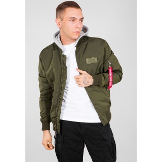 Alpha Industries Flight Jacket MA-1 TT with Hood Dark Green Men