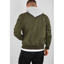 Alpha Industries Flight Jacket MA-1 TT with Hood Dark Green Men