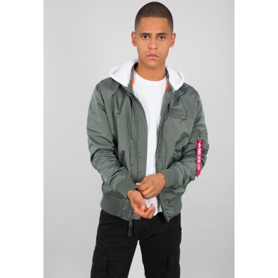 Alpha Industries Flight Jacket MA-1 TT with Hood vintage green Men