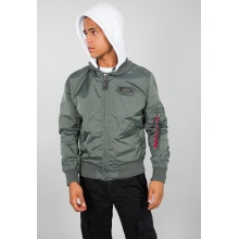 Alpha Industries Flight Jacket MA-1 TT with Hood vintage green Men