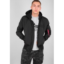 Alpha Industries Flight Jacket MA-1 TT with Hood Black Men