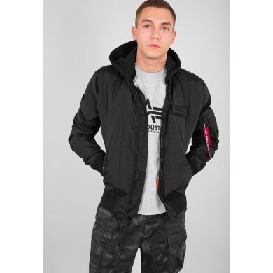 Alpha Industries Flight Jacket MA-1 TT with Hood Black Men