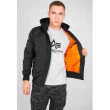 Alpha Industries Flight Jacket MA-1 TT with Hood Black Men