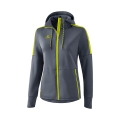 Erima Softshell Jacket (very soft and elastic functional material) dark grey/lime Women