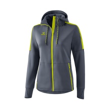 Erima Softshell Jacket (very soft and elastic functional material) dark grey/lime Women