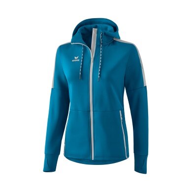 Erima Softshell Jacket (very soft and elastic functional material) petrol/silver Women