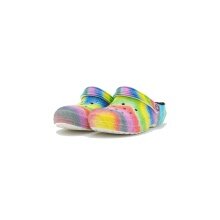 Crocs Classic Lined Spray Dye Clog (with lining) white/multicoloured Sandal Sandal/Slipper