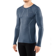 Falke Long Sleeve Wool Tech (Merino Wool) Underwear Dark Blue Men