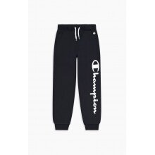 Champion Leisure Jogging Trousers (lined, large Champion logo lettering) long navy blue boys