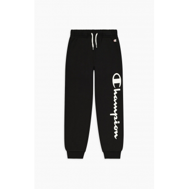 Champion Leisure Jogging Pants (lined, large Champion logo lettering) long black boys