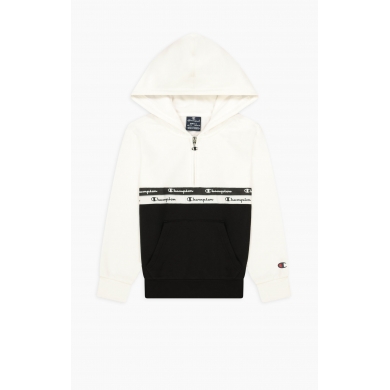 Champion Hoodie Half Zip American Tape white/black Boys