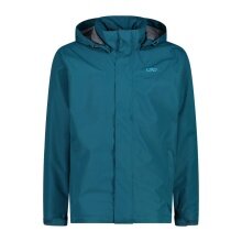 CMP Rain Jacket with Hood SNAPS (windproof, waterproof) dark green Men