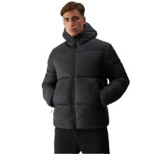 4F Winter Down Jacket M480 (Hooded, warming thanks to down filling) black men's