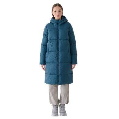 4F Down Jacket F475 (Parka, warm, water-repellent) teal blue ladies