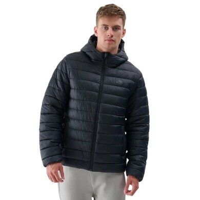 4F Winter Padded Jacket M484 Down Jacket with Hood (warm thanks to down filling) black Men's