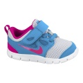 Nike Free 5 Velcro blue Running Shoes Girls (Size 27)