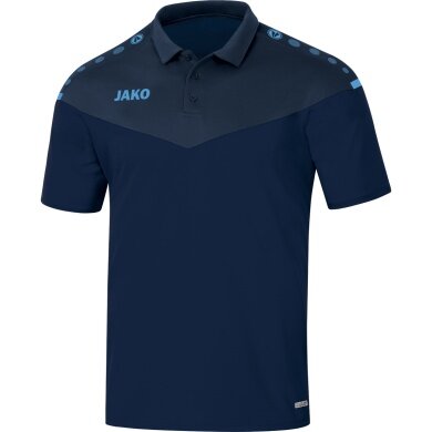 JAKO Sport-Polo Champ 2.0 (100% Polyester) navy blue/light blue Kids