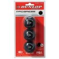 Dunlop Squashball Progress (red dot, medium speed) black blister packaging - 3 balls