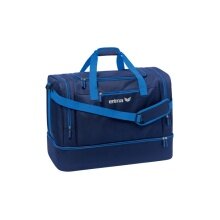 Erima Sports Bag Squad with Bottom Compartment (Large M - 66 Litres) Dark Blue/Royal 55x30x40cm