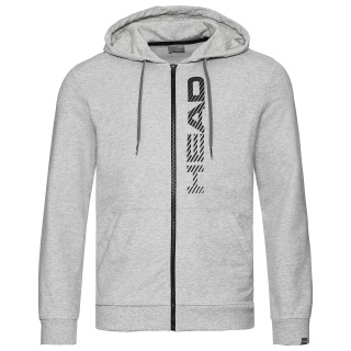 Head Hoodie with Hood Club Fynn Fullzip light grey Men