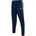 JAKO Training Pants Active (100% Polyester) long navy blue/white Boys