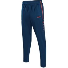 JAKO Training Pants Active (100% Polyester) long navy blue/orange Boys