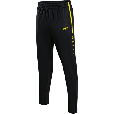 JAKO Training Pants Active (100% Polyester) long black/neon yellow Boys